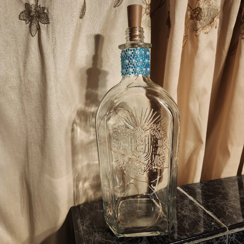Tequila Bottle with Fairy Lights
